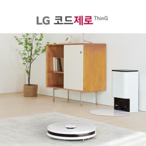 LG 코드제로 오브제컬렉션 R5 흡입+물걸레 로봇청소기 에센스화이트 RO585HGH