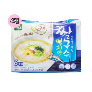 백제 쌀국수 멸치맛 멀티팩 92g(6개입)x4개