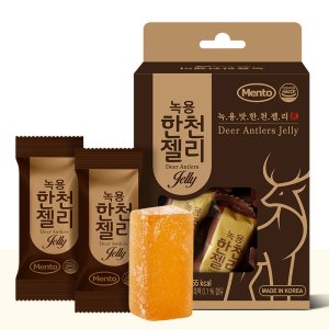 Mento 녹용 한천젤리 300g/부드러운식감 먹기편한 개별포장/부모님간식 사탕 젤리 푸딩