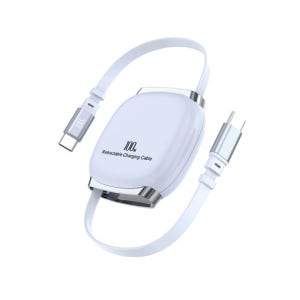 100W C타입 고속충전 자동줄감기 릴케이블 4단 길이조절 휴대용 충전선