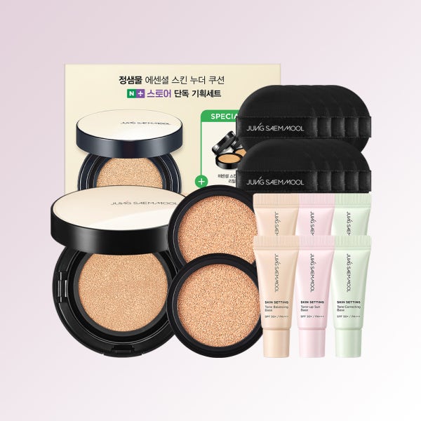 [10월슈퍼적립]정샘물 에센셜 스킨 누더 쿠션 네이버 단독 기획 세트 (본품1+리필x2+퍼프 10매)