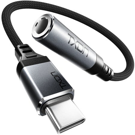 티엑스온 USB C타입 to 3.5 이어폰 젠더 삼성 갤럭시 이어폰잭 0.18m