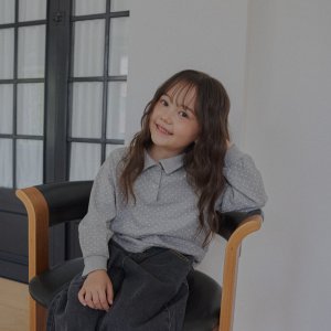 라라랜드 25가을 도트 카라티 티셔츠 유아동 XS-XL (아이보리, 그레이)