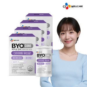 CJ 바이오코어 100억 다이어트 유산균 체지방 감소 소주연 유산균 30캡슐, 4개