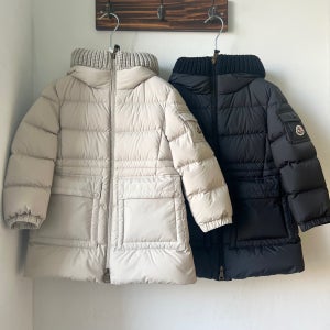 25FW 몽클레르 키즈 IRMA 후드 다운 롱 패딩 블랙 베이지 1C00012597YW