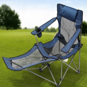서용형 풋레스트 접이식 캠핑의자 블루 야외접이식의자