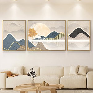 모던 그림 고급 거실 인테리어 분위기 소파 배경 벽 풍경 벽걸이 순조로운 항해 세트 액자