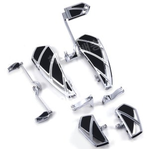 할리 호환 투어링 CVO 튜닝 풋 페달 보드 기어레버 브레이크 페달 발판 스텝 2008+ 크롬 2008-2013
