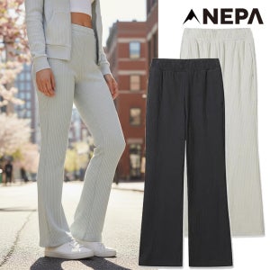네파여성바지 그린마인드 골지 부츠컷 슬림핏 스판팬츠