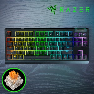 [국내정발] 레이저 블랙위도우 V4 TKL 하이퍼스피드 유무선 오렌지축