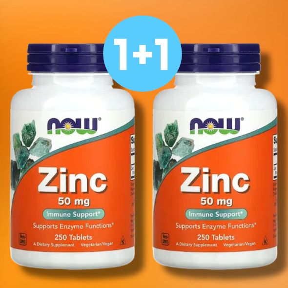 1+1 나우푸드 아연 징크 <b>징크글루코네이트 50mg</b> 250정