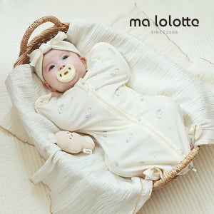 마롤 스와들 업다운지퍼 신생아 통잠 아기 속싸개 수트 나비잠자세 꼬물이 S