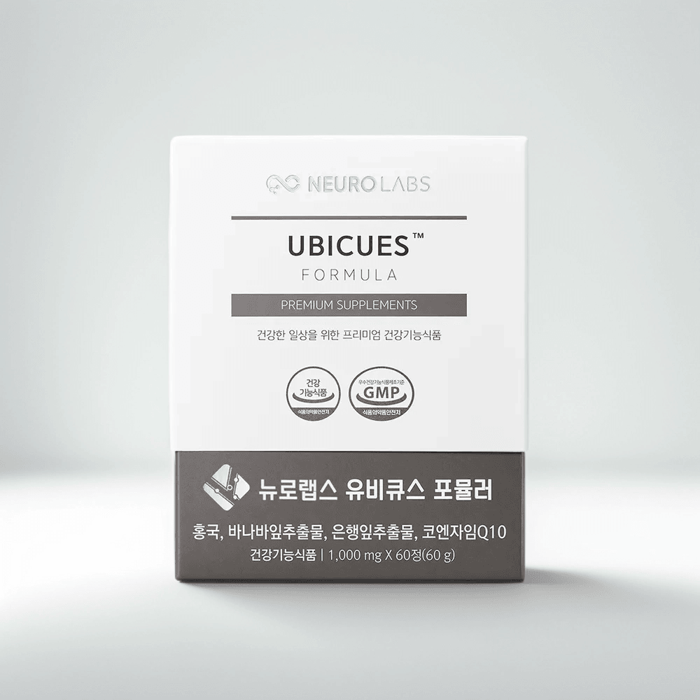 뉴로랩스 유비큐스 60정 바나바잎 홍국 콜레스테롤 식후 혈당 크롬 영양제 당뇨 관리
