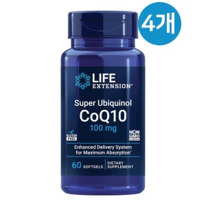 라이프익스텐션 슈퍼 유비퀴놀 코엔자임 Q10 100 mg 60캡슐, 4개