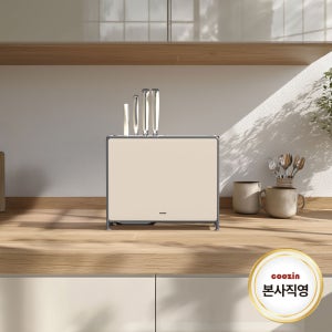 쿠진 나이프케어 오브제 칼소독기 [본체+쿠진 나이프세트] 6인용, 크림화이트