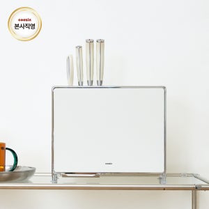 쿠진 나이프케어 시즌3 오브제 신혼가전 칼 살균 소독기 (+주방 칼세트) 6인용, 크림화이트