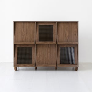 필몬 수납장 6문 93120 1200x400x920mm, 2단, KC762 브라운 3477.3703