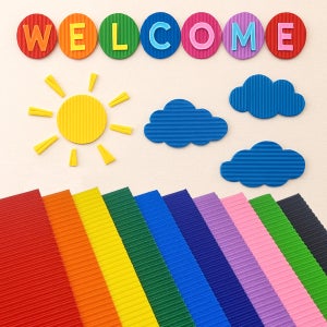 더이안 칼라 골판지 A4 10색 혼합세트 색골판지 미술 종이 공예재료