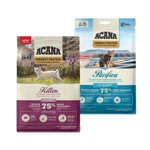 [유통기한 2025.12.06] 아카나 캣 하이프로틴 키튼 1.8kg+ 캣 하이프로틴 패시피카 캐치 1.8kg