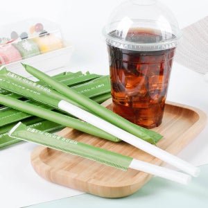 생분해 PLA 빨대 11x210mm 2800개 버블티용 스트로우 6개월이면 자연으로 돌아가는 자연분해 빨대