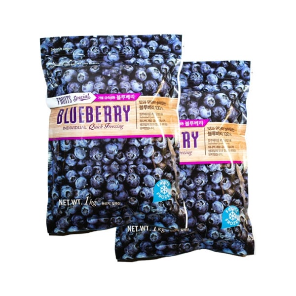 이랜드 팜앤푸드 칠레 냉동 세척 블루베리 2kg 1kg 2개 코스트코