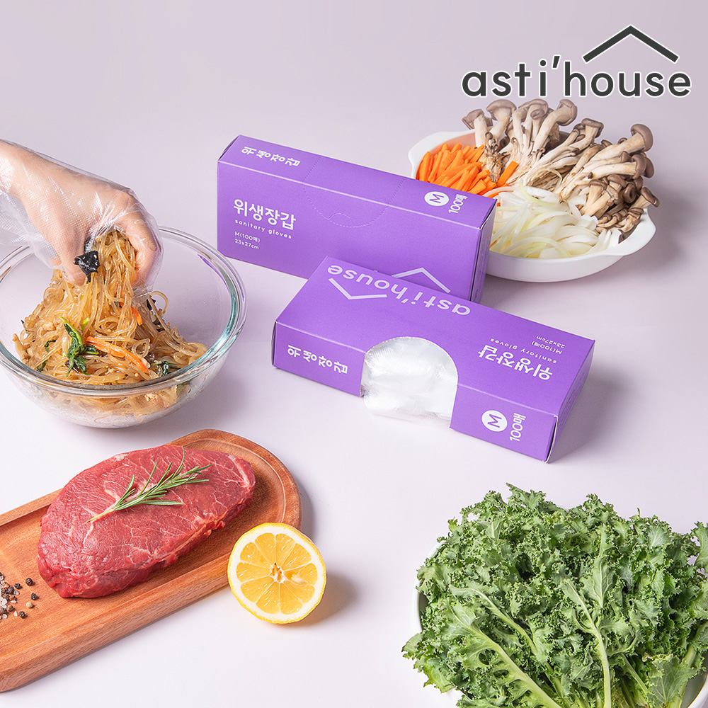 위생장갑 200매 일회용 비닐 장갑 1회용 폴리글러브 위생비닐장갑