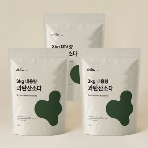 어슬릭 국내산 프리미엄 과탄산소다 살균표백 대용량 세탁조 배수구 청소 3kg, 3개