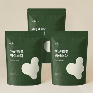 어슬릭 워싱소다 탄산소다 탄산나트륨 강알칼리세제 염기성 3kg, 3개