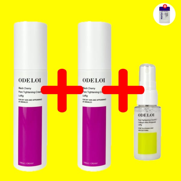 1+1 오드로이 블랙체리 모공수축 크림 로프디 100ml + 미스트 앰플