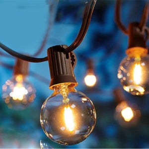 태양광 G40 알전구 트리전구 USB겸용 9.5M 25램프 줄조명 필라멘트 볼 전구