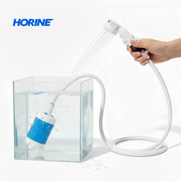 HORINE 무선 충전식 캠핑 샤워기 전동 휴대용 야외 간이 샤워기