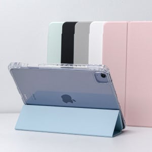 아이패드 케이스 스마트커버 클리어 젤하드 범퍼케이스 파스텔 투명 애플펜슬 수납