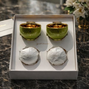 골드드림 24K 골프공술잔 2p + 타이틀리스트 골프공2p 세트 홀인원기념 라운딩 선물