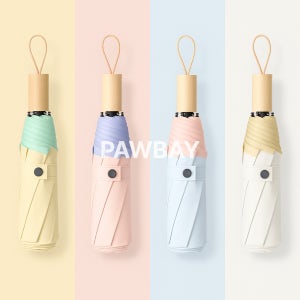 PAWBAY 경량 자외선차단 암막 양산 우산 겸용 접이식 양우산 파스텔투톤
