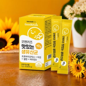 굿앤키즈맛있는생유산균19종 2g 30포 프로바이오틱스 아연 셀렌 비타민D