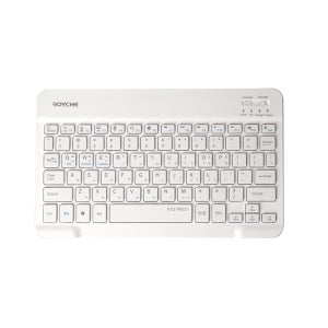 로이체 KT5 PRO+ 무선 키보드 휴대용 충전식 블루투스 화이트, 팬터그래프