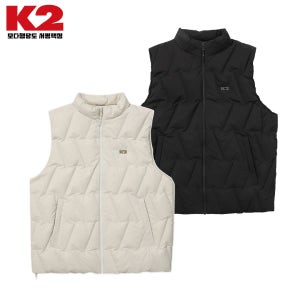 K2 여성 패턴 경량 조끼 구스 베스트