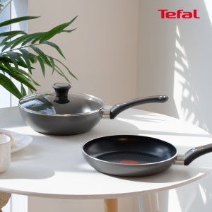 테팔 티타늄 히포 그레이 프라이팬 3종(팬 24+볶음팬 24+유리뚜껑)