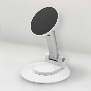 렉스 미니 맥세이프거치대 접이식 2단높이조절 360도회전 자석 스탠드(전기종호환 링 포함)