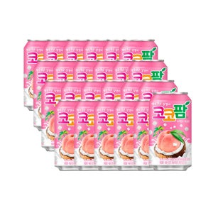 해태 코코팜 피치핑크 복숭아 340ml 24개입 1박스 코코넛 젤리 과즙음료