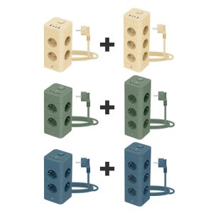 에코너 타워형 멀티탭 12구 + 16구 4000W 대용량 1.8m 과부하차단 안전장치 고속충전 20W USB-C 2구 18W USB-A 2구