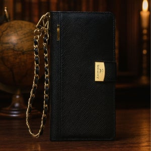 지갑 폰케이스 소가죽 리투 G887N 블랙, 갤럭시A9프로