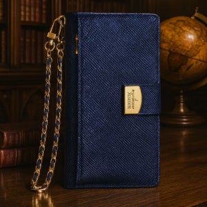 지갑 폰케이스 소가죽 리투 A908N 네이비, 갤럭시A90 5G