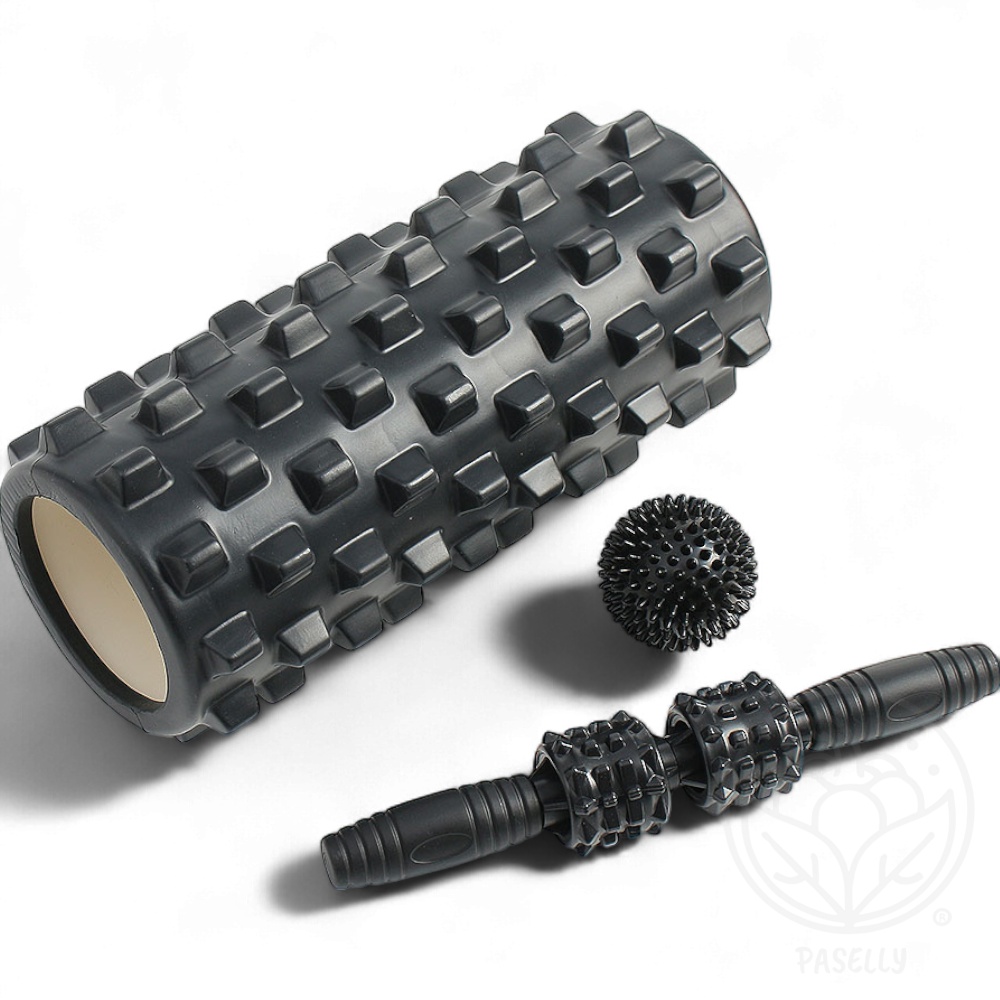 파샐리 근육이완마사지세트 통증완화마사지 스트레스해소마사지기 세트 33cm 블랙