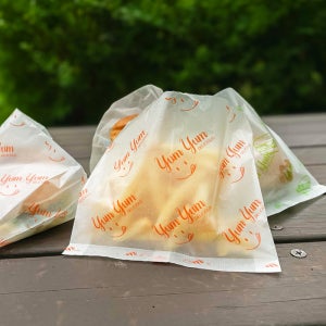 코팅 햄버거 유산지봉투 냠냠스마일 2000장