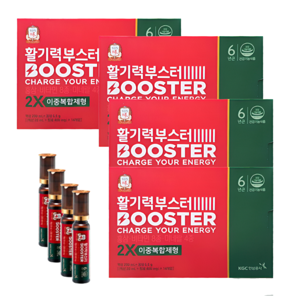 <b>정관장</b> 올인원 미네랄 영양제 수험생 피로회복 활기력 부스터 14병 4박스