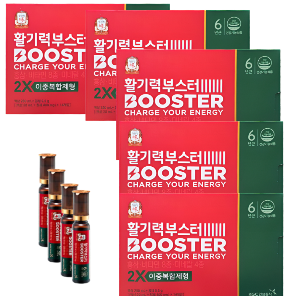 <b>정관장</b> 올인원 미네랄 영양제 수험생 피로회복 활기력 부스터 14병 5박스