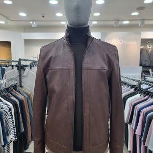 바쏘옴므 24F/W 천연 양가죽100% 브라운 베지터블 가죽 점퍼WSY3UA12-4