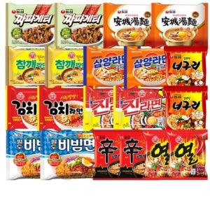골목슈퍼24 봉지10종 20봉 진매운맛 팔도비빔면 신 열 김치 얼큰한너구리 참깨 삼양 짜파게티 안성탕면 2개