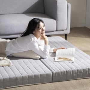유온슬립 허리에 좋은 3단 접이식 매트리스 침대 1인용 바닥 수면 매트 7cm MS